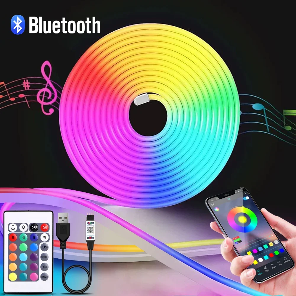 Lighting Decoration Ideas - Lampu Strip LED Neon RGB 1-5m