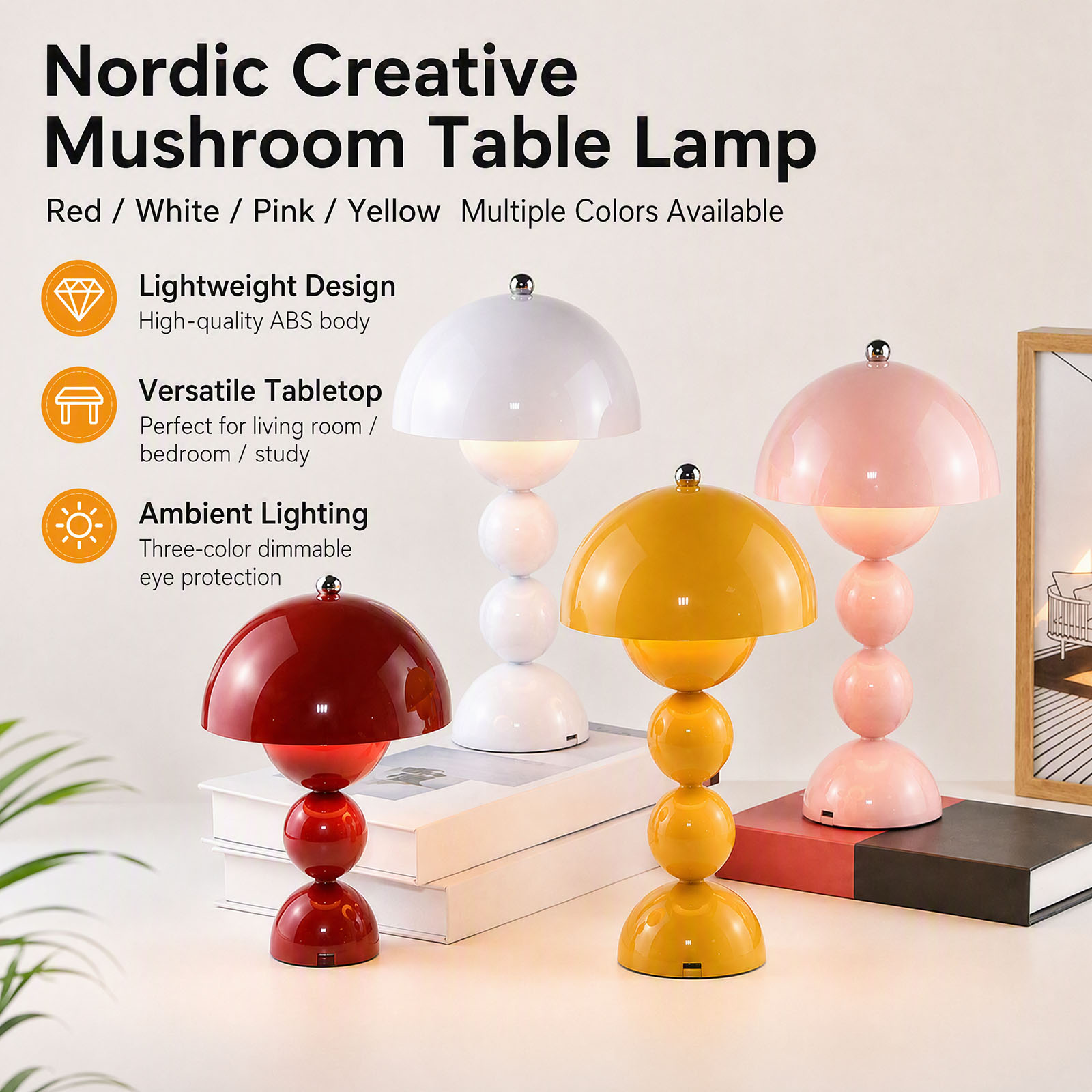 Lampu Meja Bentuk Bunga Jamur, - Decor Lighting Lamps ulasan dan harga