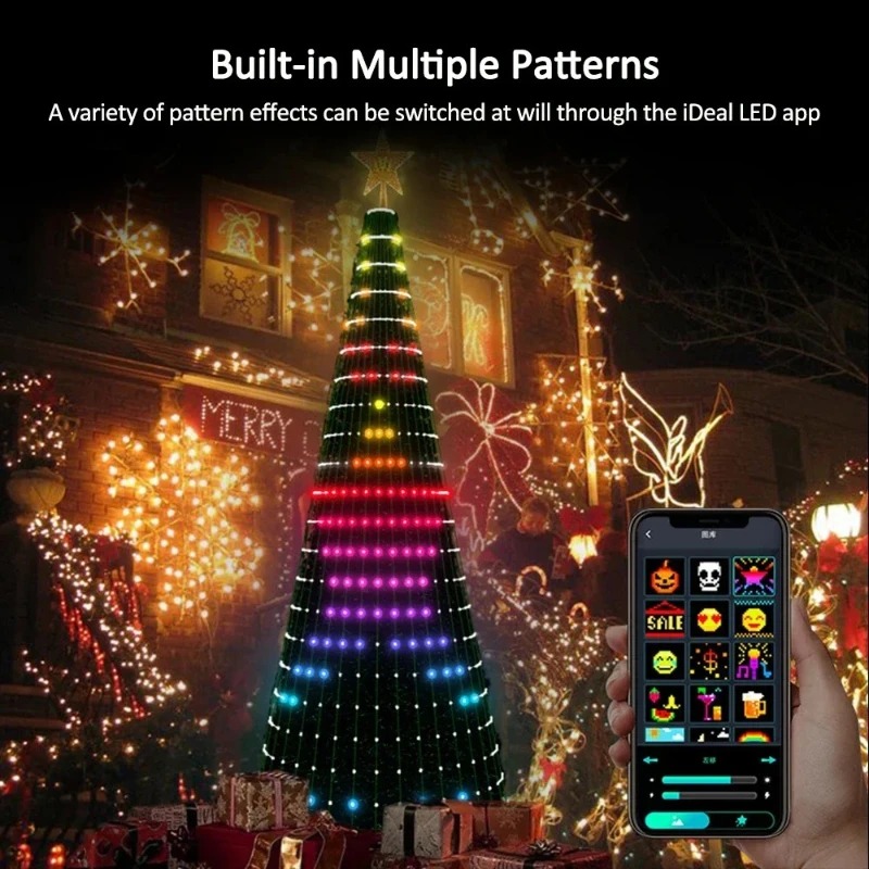 Lampu Pohon Bintang Natal RGB  - Lighting Decoration Ideas ulasan dan harga