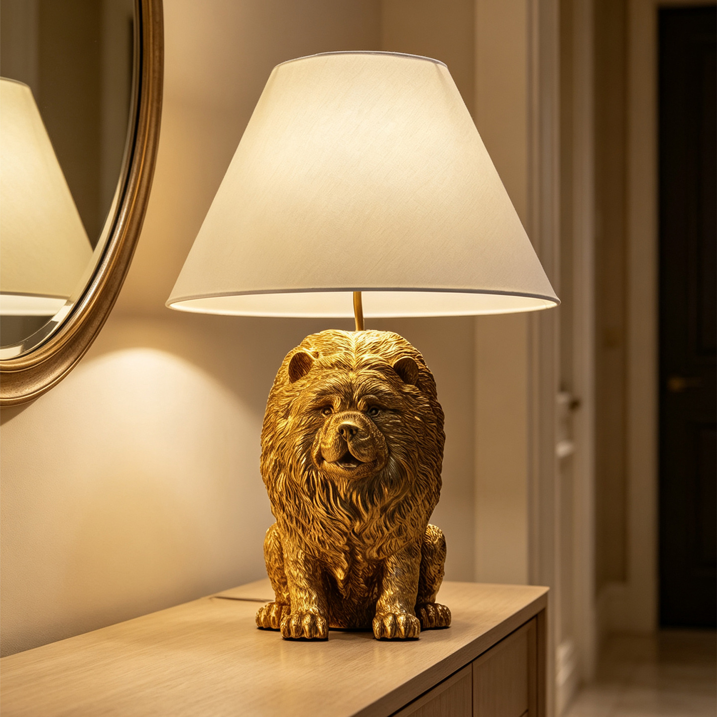 Lampu Meja Resin Hewan Chow Ch - Decor Lighting Lamps ulasan dan harga