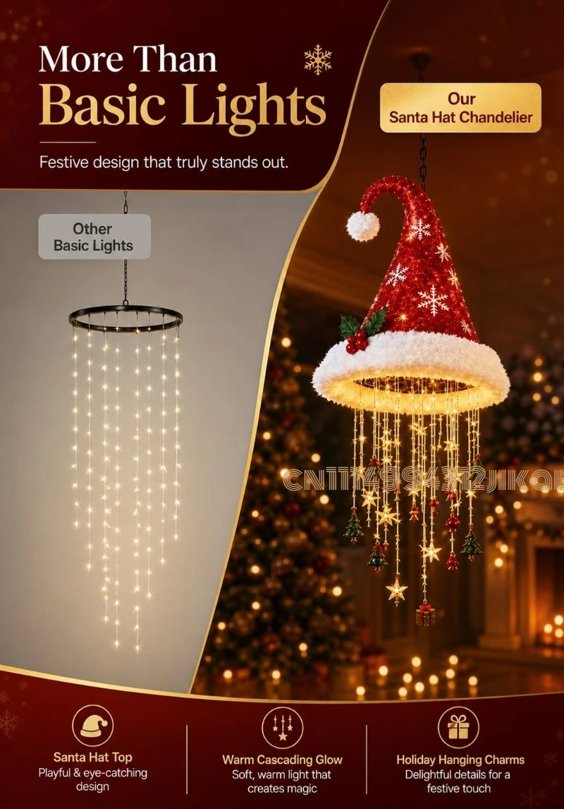 Lampu Gantung Berbentuk Topi S - Lighting Christmas Decor ulasan dan harga