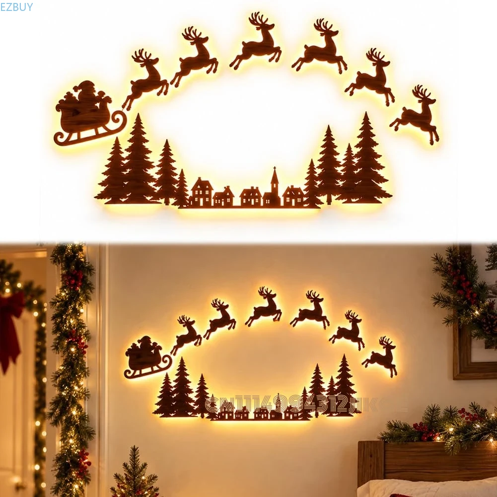 Dekorasi Dinding Natal berupa  - Lighting Christmas Decor ulasan dan harga
