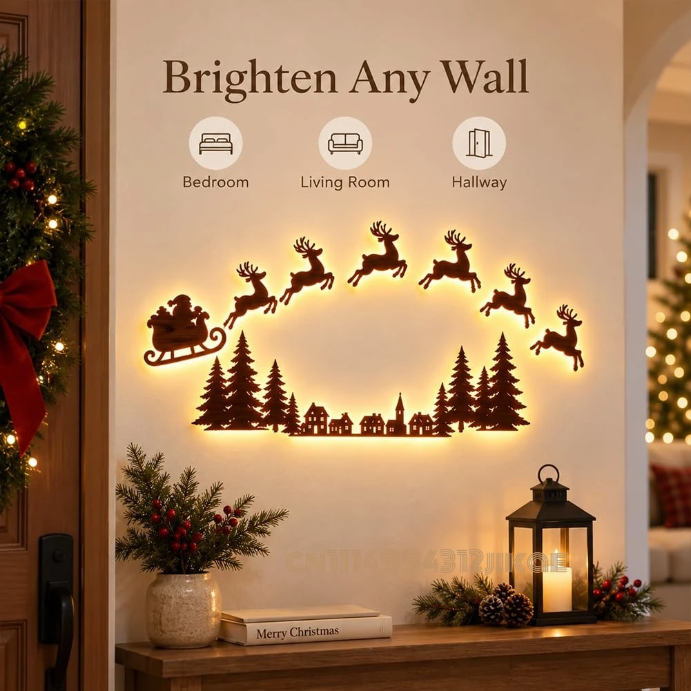 Dekorasi Dinding Natal berupa  - Lighting Christmas Decor ulasan dan harga